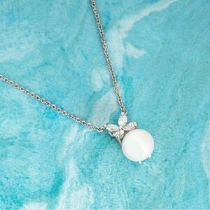 Tiffany & Co. Platinum Diamond & Pearl Necklace